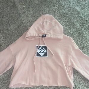 Light pink M22 cropped hoodie